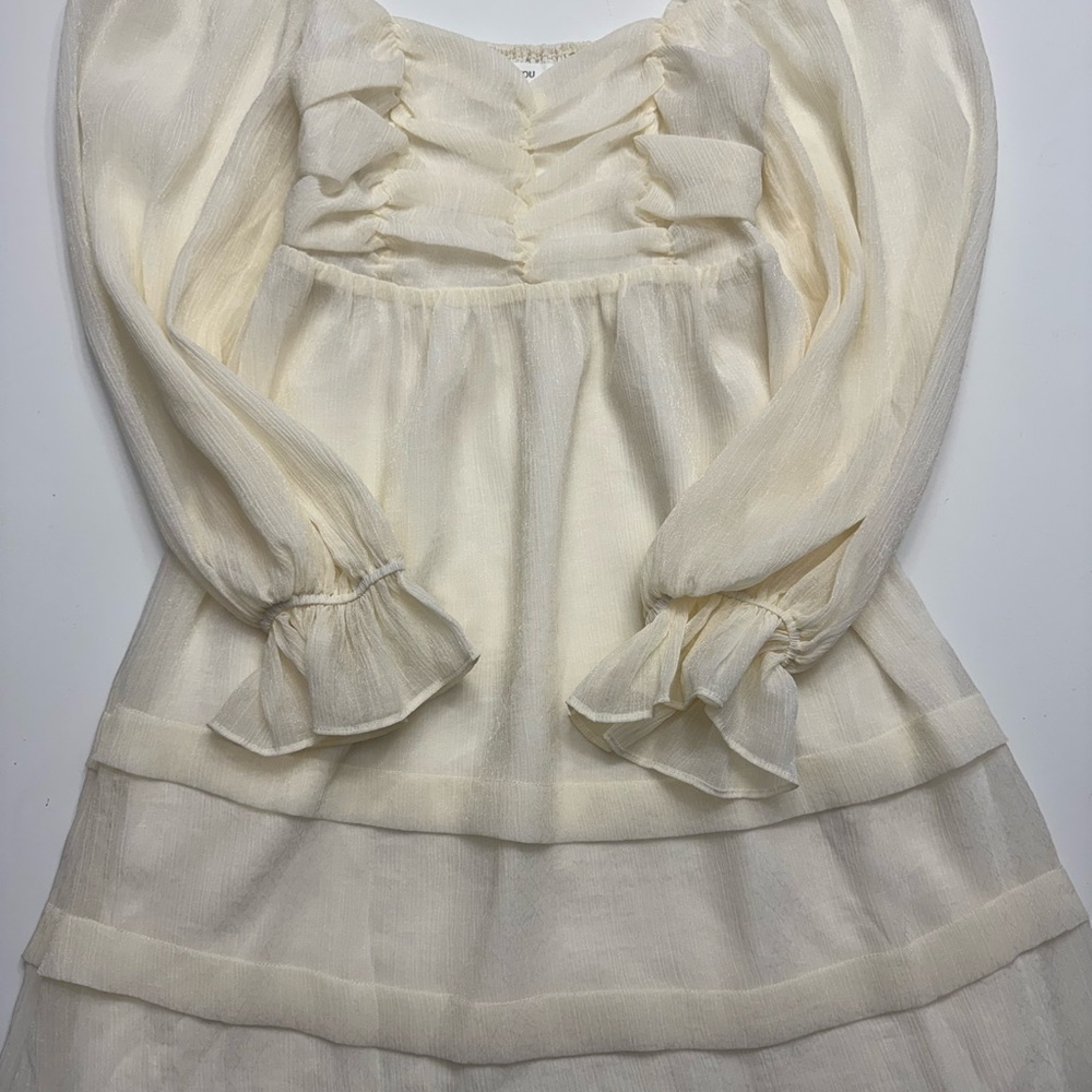 BiBi Cream Midi Dress